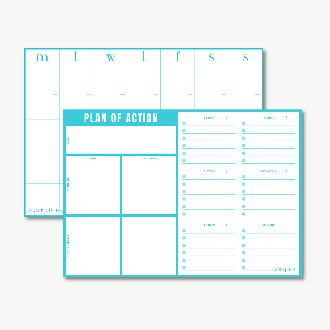 Teal Planner Set